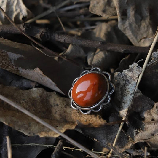 Handmade Southern Red Silver Ring by HannahChoice - Artisan Crafted Jewelry